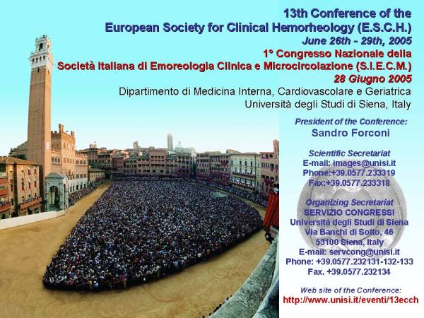 13th ESCH
            Conference